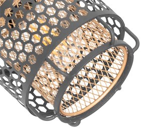 Plafoniera de design neagra cu auriu cu 2 lumini - Noud