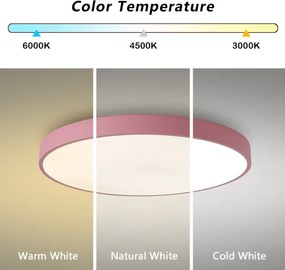 Brilagi - Plafonieră LED dimabilă POOL LED/60W/230V 3000-6000K 60 cm roz+telecomandă