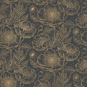Fototapet, Golden Poppy, Midnight, Rebel Walls
