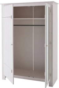 Șifonier alb din lemn de pin cu oglindă 120x170 cm Bertram – Støraa