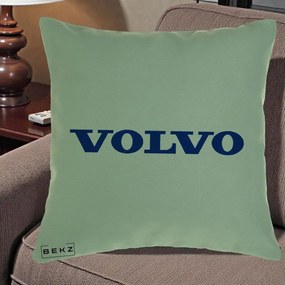 Perna Personalizata cu emblema Volvo, 40x40 cm, Verde, Husa Detasabila, Perna Inclusa, BEKZ®