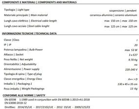 Lustra suspendata din ceramica design italian Yakitori