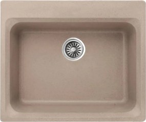 Chiuveta compozit Inter Ceramic finisaj granit nisip 62x52cm fara picurator