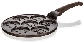 Tigaie pentru clătite Banquet cu suprafață antiaderentă, Granite Brown Smile, 26 cm