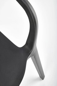 Scaun din plastic negru K491