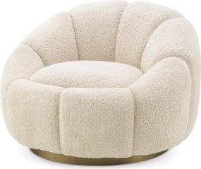 Fotoliu pivotant design elegant Inger, Brisbane cream