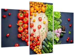 Tablou - Masa plină cu legume (90x60 cm)