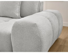 Colțar gri deschis extensibil/cu spațiu de depozitare cu tapițerie din chenille (cu colț pe partea stângă/cu șezlong) Everest – Bobochic Paris