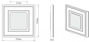 LDST KE-01-SC-BZ8 - LED iluminat scară KELLY 8xLED/1,2W/230V negru mat