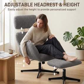 HOMCOM fotoliu dormitor rotativ | Aosom Romania