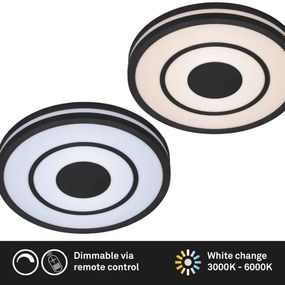 Plafonieră LED dimabilă RIPPLE LED/24W/230V 3000-6500K Briloner + telecomandă