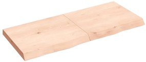vidaXL Poliță de perete, 120x50x(2-6)cm, lemn masiv de stejar netratat