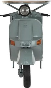 Consolă motocicletă vintage din lemn de mango și metal, „Dusty Mint”