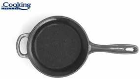 Oală din fontă emailată cu capac 19x9 cm, 1.8L – Cooking by Heinner, Marble Grey HR-ZVC-C19, ideală pentru cuptor și plite cu inducție
