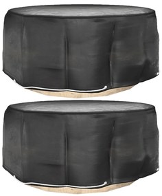 vidaXL Huse mobilier de grădină, 2 buc., 10 ocheți, rotund, Ø230x90 cm