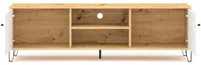 Comodă TV SULA, stejar artisan/alb