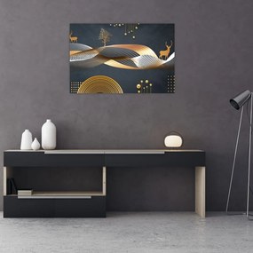 Tablou - Cerb, grafică (90x60 cm)