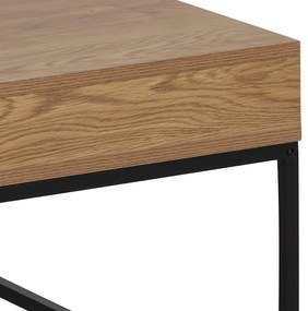 Măsuță de cafea în culoare naturală închisă cu blat cu aspect de lemn de stejar 80x80 cm Willford – Actona