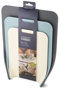 Set 3 tocătoare Joseph Joseph Nest Chop, gri-albastru