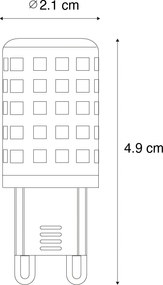 Set de 3 becuri LED inteligente G9, reglabile, 2,5 W, 250 lm, 2700K-6500K, incl. Hub inteligent Zigbee