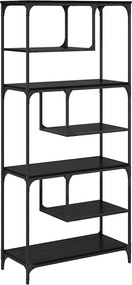 vidaXL Bibliotecă Stejar negru 81 x 36 x 176 cm Lemn compozit
