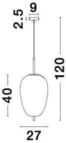 Lustra, Pendul modern Lato negru 27cm