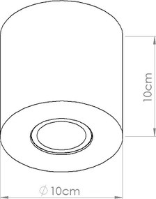 Sollux SL.1842 - Spot ORBIS 1xGU10/10W/230V beton/crem