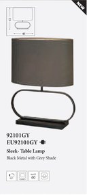 Veioza/Lampa de masa decorativa Sleek bronz/gri