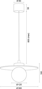 Lustra realizata manual din ceramica IP44 BOLL 8949