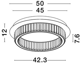 Lustra LED aplicata cristal design elegant AURELIA 29W