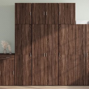 vidaXL Dulap înalt, stejar maro, 80x42,5x249 cm, lemn prelucrat