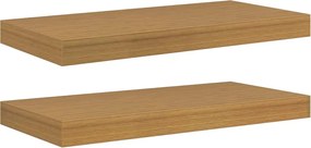 vidaXL Raft de perete Pe perete 2 pcs Bej 50 x 23 x 4 cm Lemn compozit