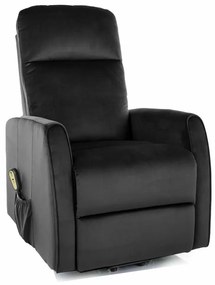 Scaun reclinabil Javier Velvet, negru