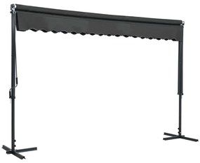 Copertină cu structură independentă, antracit, 400 x 300 cm