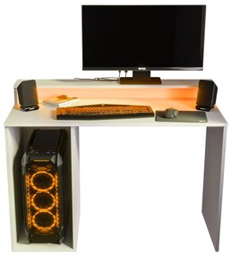 Masă PC pentru gaming Garrick 2 (biely) (cu iluminat LED RGB). 1064136