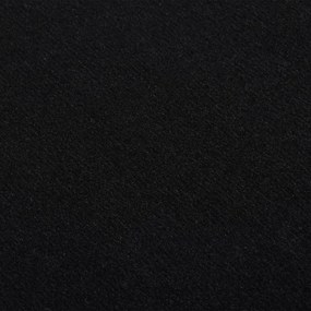 Covor traversa, negru cu motiv, 80x300 cm, BCF Negru, 80 x 300 cm
