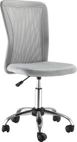 Vinsetto Scaun de Birou Ergonomic Fără Cotiere din Țesătură tip Plasă Gri | Aosom Romania