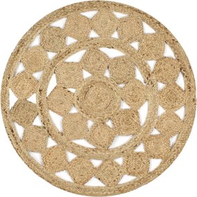 vidaXL Covor manual din iută împletită, 150 cm