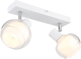 Globo 54309-2W - Spot orientabil TOKKI 2xE14/40W/230V alb