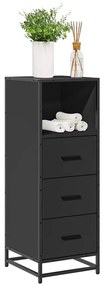 vidaXL Dulap de baie negru 35x37,5x100 cm lemn prelucrat