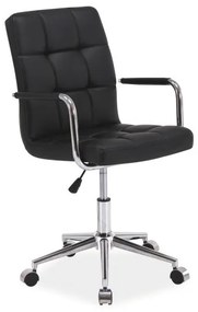 Scaun de birou Q-022 negru piele ecologica – H87 cm