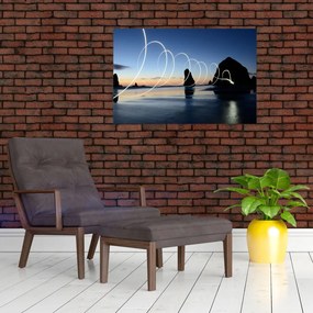 Tabloul - plaja în apus de soare (90x60 cm)