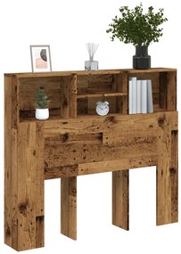 vidaXL Tăblie pat cu dulap, lemn vechi 120x19x103,5 cm lemn prelucrat