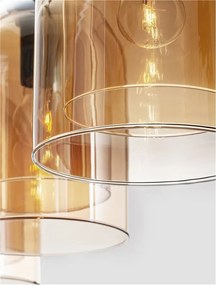 Lustra cu 3 pendule modern Velor champagne