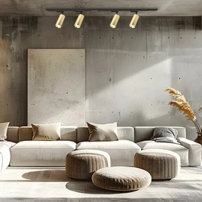 Spot in sistem de șină MICA 4xGU10/10W/230V auriu/negru