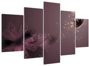 Tablou - Floare și fluture (150x105 cm)