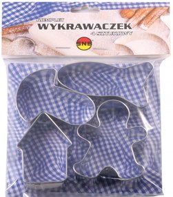 Set forme fursecuri, 4 piese, mix modele iarna, SNB