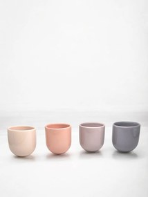 SET 4 PAHARE CAFEA CERAMICA NOVUM SPRINGTIME PASTEL 250ML