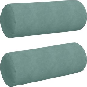 vidaXL Perne Bolster 2 pcs Verde Mării Ø 25 x 70 cm