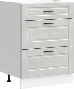 vidaXL Dulap de bază de bucătărie „Porto” Lemn prelucrat gri beton